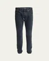 Saint Laurent Men's Slim-fit Jeans In Verde Aqua