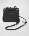 SAINT LAURENT MEN'S SMALL LEATHER CROSSBODY BAG