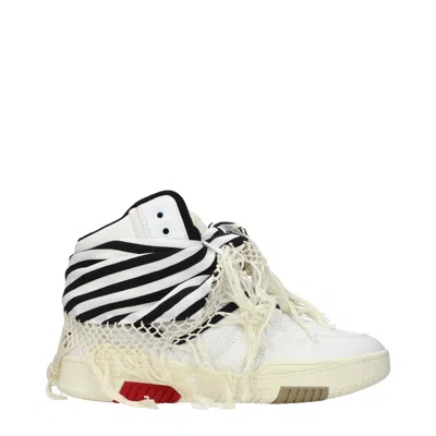 Saint Laurent Men's Sneakers White Leather In Multi