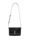 Saint Laurent Men Solferino Medium Leather Shoulder Bag In Black