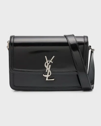 Saint Laurent Men's Solferino Medium Satchel Crossbody Bag In Nero