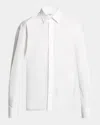 Saint Laurent Men's Solid Cotton Sport Shirt In White