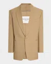 Saint Laurent Men's Solid Gabardine Sport Coat In Golden