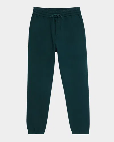 Saint Laurent Men's Solid Terry Joggers In Notte