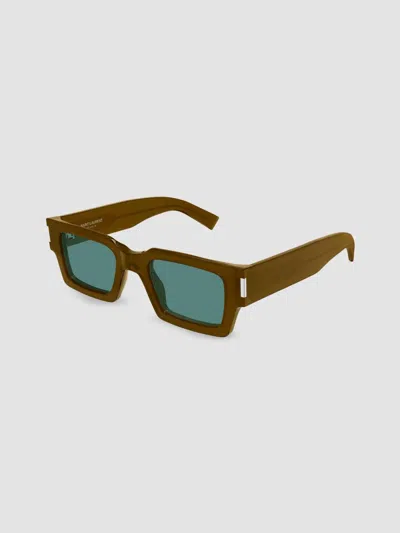 Saint Laurent Men's Squared Recycled Acetate Sunglasses In Multi
