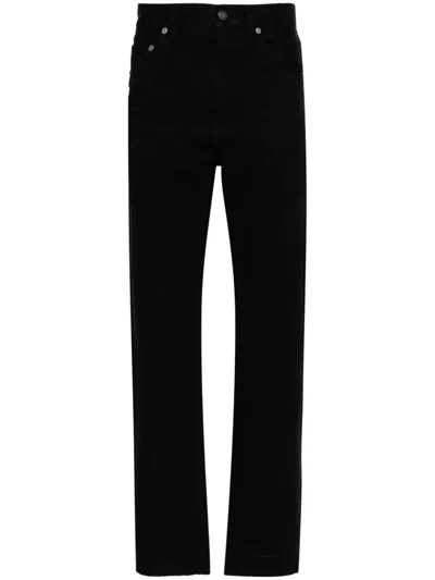 Saint Laurent Men's Straight Baggy Jeans In Billyblack For Ss24 In Black