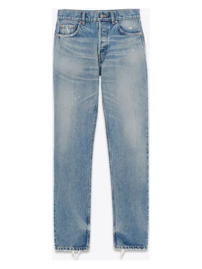 SAINT LAURENT MEN'S STRAIGHT LEG JEANS