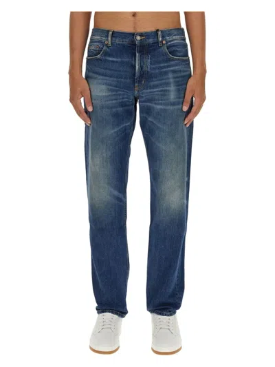 Saint Laurent Mick Straight-leg Jeans In Blue