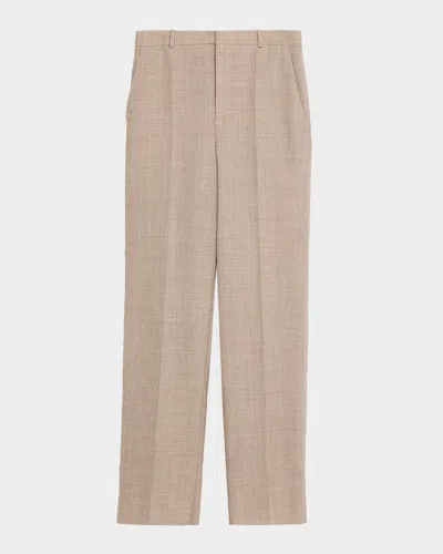 Saint Laurent Men's Straight-leg Trousers In Brown