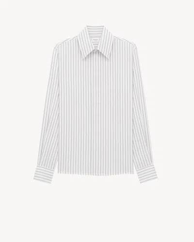 Saint Laurent Men's Striped Button-up Shirt - Mini Fit