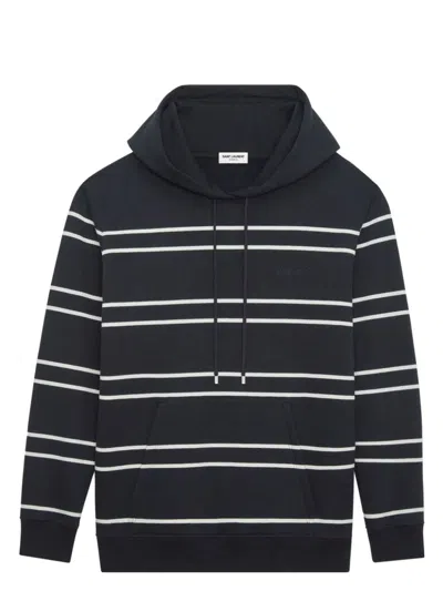 SAINT LAURENT MEN'S STRIPED SWEATSHIRT