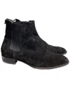 Saint Laurent Men's Suede Wyatt Chelsea Boot (authentic Pre-loved) In Black