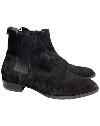SAINT LAURENT SAINT LAURENT MEN'S SUEDE WYATT CHELSEA BOOT (AUTHENTIC PRE-LOVED)