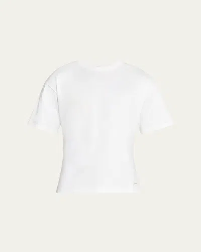 Saint Laurent Men's T-shirt With Logo Patch In White