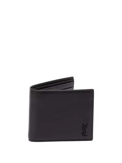 Saint Laurent Men Tiny `cassandre` East/west Wallet