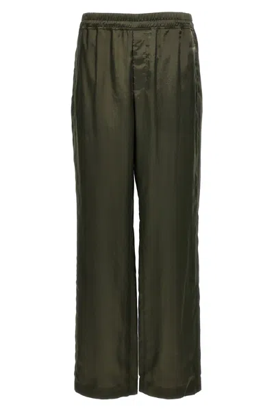 Saint Laurent Twill Pants In Green
