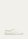 Saint Laurent Ivory Canvas Wes Sneakers In Milk