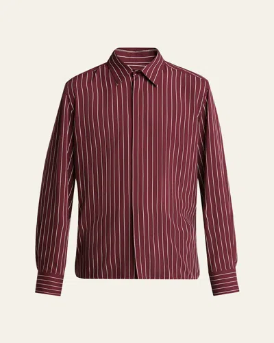 Saint Laurent Bordeaux Clothing Shirts In Red