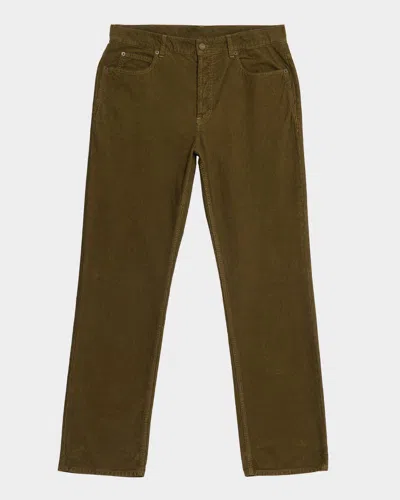 Saint Laurent Men's Vintage Cord Jean In Green