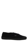 Saint Laurent Black Canvas Wes Sneakers In Black
