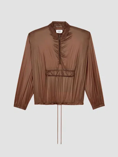 Saint Laurent Men's Windbreaker Jacket In Nylon In Multi
