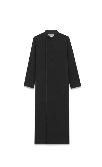 Saint Laurent Men's Wool And Mohair Kaftan In Noir