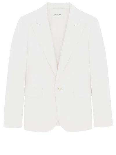 SAINT LAURENT MEN'S WOOL GABARDINE JACKET