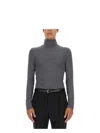 Saint Laurent Gray Wool Turtleneck