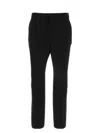 Saint Laurent Pantalone In Lana Nera Uomo