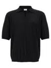 Saint Laurent Black Short Sleeved Wool Polo