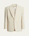 Saint Laurent Wool Blazer In Camel