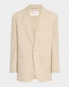 Saint Laurent Men's Wool-silk Relaxed Sport Coat In Camel