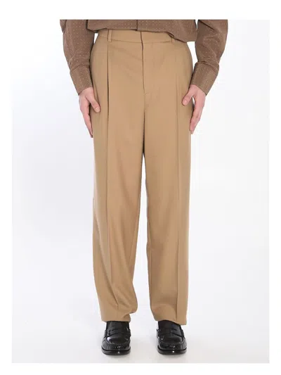 SAINT LAURENT MEN'S WOOL TROUSERS