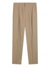 Saint Laurent Pressed-crease Trousers In Brown