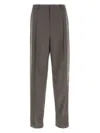 Saint Laurent Dove Grey Wool Pant In Brown