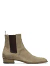 Saint Laurent Wyatt 30 Light Brown Suede Ankle Boot
