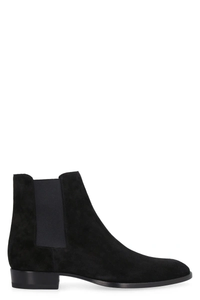 SAINT LAURENT MEN'S WYATT 30 SUEDE ANKLE BOOT