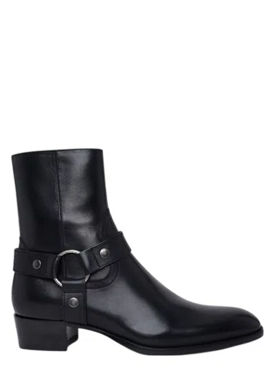 SAINT LAURENT MEN'S WYATT 40 LEATHER BOOT