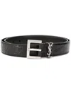Saint Laurent Men's Ysl Belt In Blackcocco