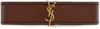 Saint Laurent Men's Cassandre Leather Bracelet In Dkbrchoco