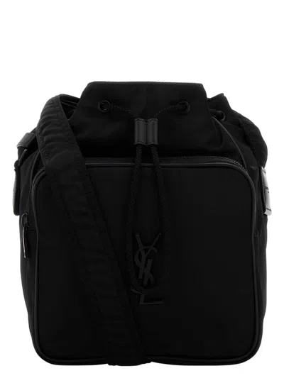 Saint Laurent Men's Ysl Bv Bucket In Black