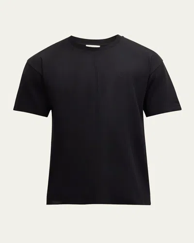 Saint Laurent Men's Ysl Pique T-shirt In Nero