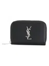 Saint Laurent Men's Zipper Around Wallet In Black