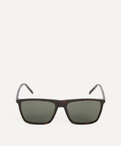 Saint Laurent Mens Square Flat Browline Sunglasses