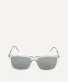 Saint Laurent Mens Square Flat Browline Transparent Sunglasses