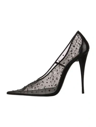 Pre-owned Saint Laurent Mesh Pumps In Black