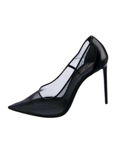 Pre-owned Saint Laurent Mesh Pumps In Black