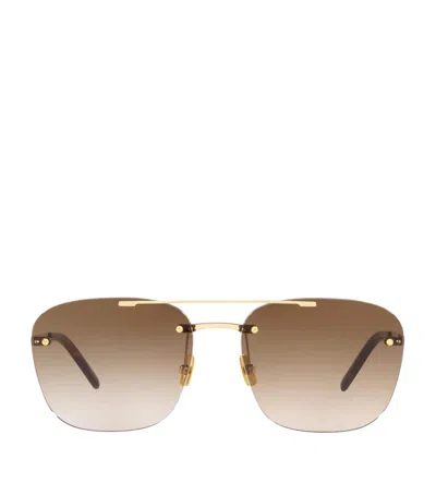 Saint Laurent Metal 0ys000324 Sunglasses In Gold