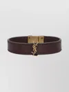 Saint Laurent Cassandre Logo Plaque Bracelet