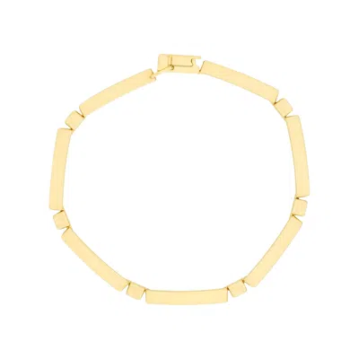 Pre-owned Saint Laurent Metal Bar Bracelet 'laiton' | Gold | Men's Size S